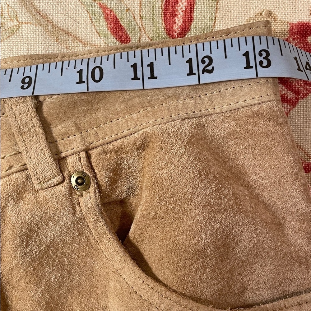 Lauren Ralph Lauren Tan Soft Suede High Waisted Vintage Pants - Picture 11 of 13